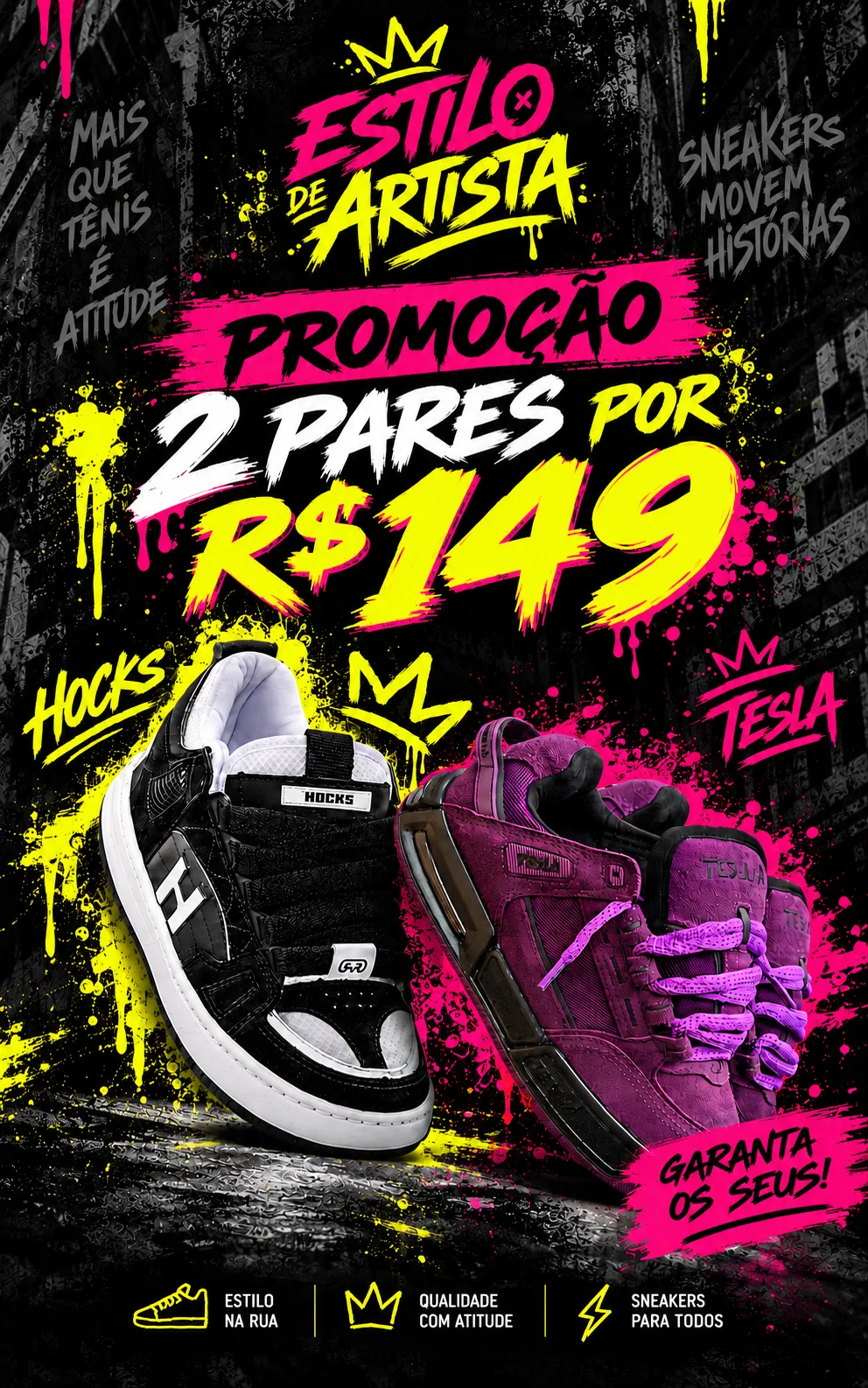 Promoção Estilo de Artista: 2 pares por R$ 149,00, com frete grátis